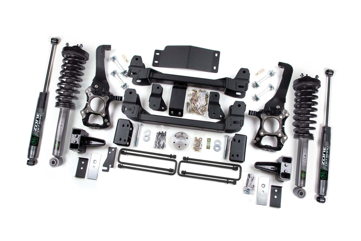 Zone Offroad 4 Suspension Lift Kit 4 Rear Lift Block - Nitro Loaded Struts Nitro Shocks ZONF148LN