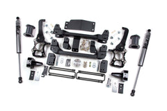 Zone Offroad 6 Suspension Lift Kit 5 Rear Lift Block - Nitro Loaded Struts Nitro Shocks ZONF40LN