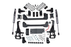Zone Offroad 6 Susp Lift Kit 4-3/8 Rear Lift Block - Nitro Loaded Struts Nitro Shocks ZONF53LN
