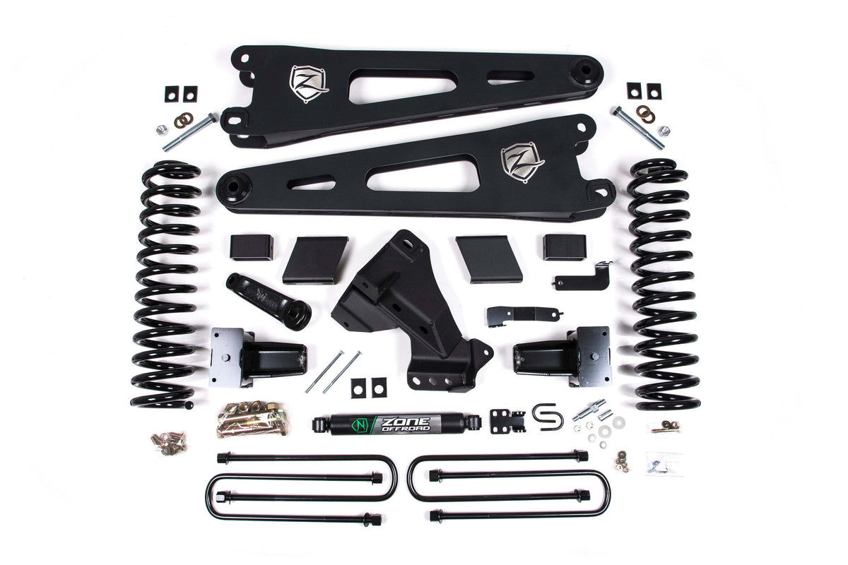 Zone Offroad 2020-2022 F250/F350 5 Radius Arm Suspension Lift System- Fox Adv Shocks- GAS ZONF61F