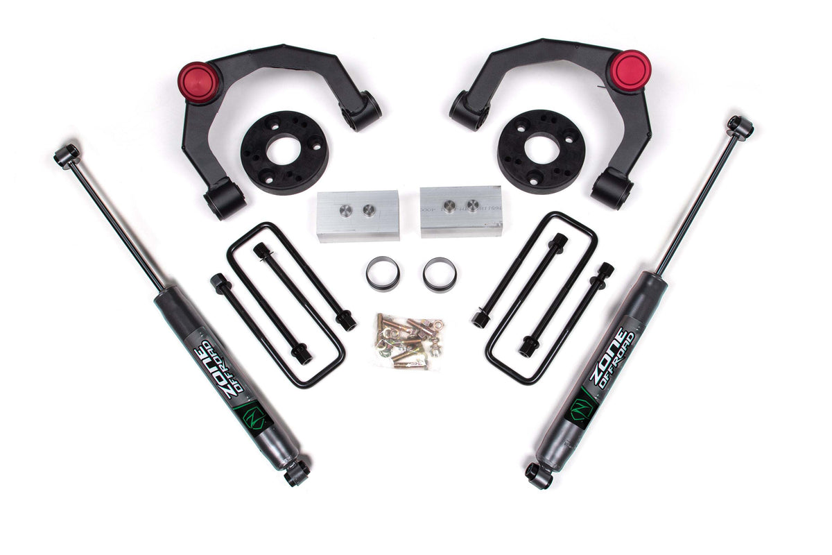 Zone Offroad 3 Adventure Lift Kit 2 Rear Lift Block - Nitro Loaded Struts Nitro Shocks ZONF66LN