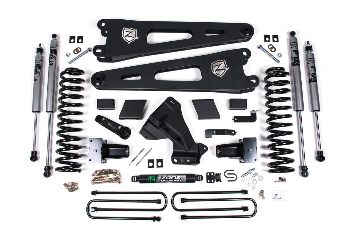 Zone Offroad 2020 F350 Dually 6 Radius Arm  Suspension Lift System- Fox Adv Shocks- DSL ZONF69F