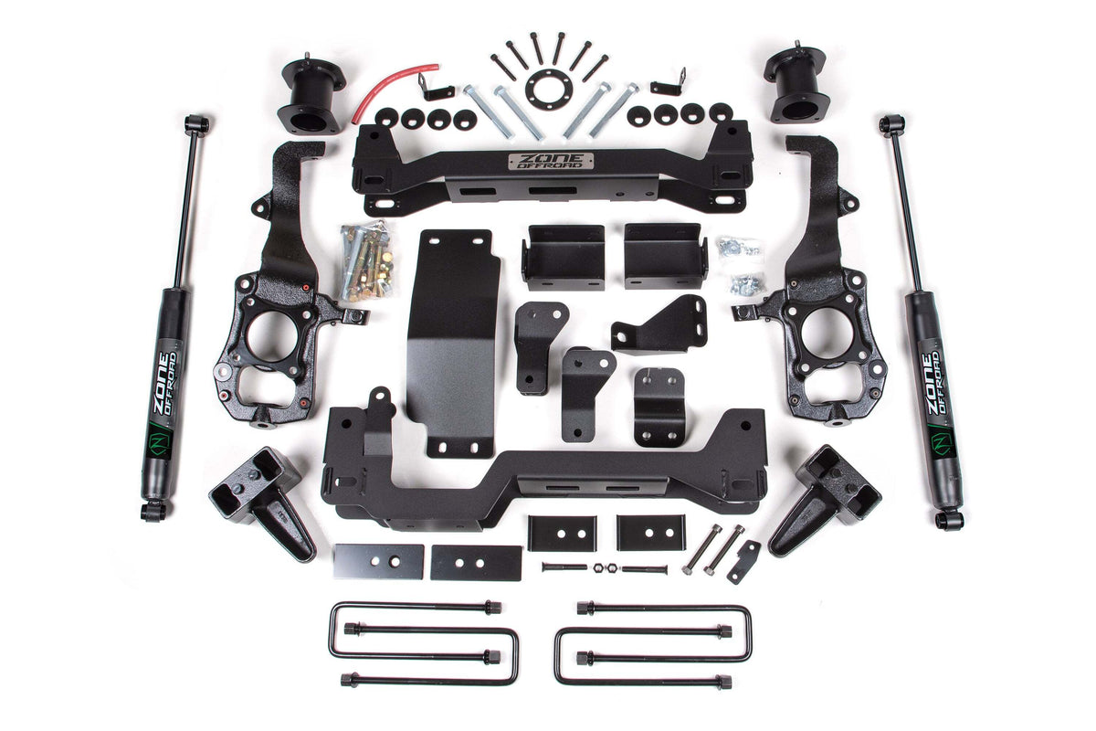 Zone Offroad 6 Suspension Lift Kit 5 Rear Lift Block - Nitro Loaded Struts Nitro Shocks ZONF90LN