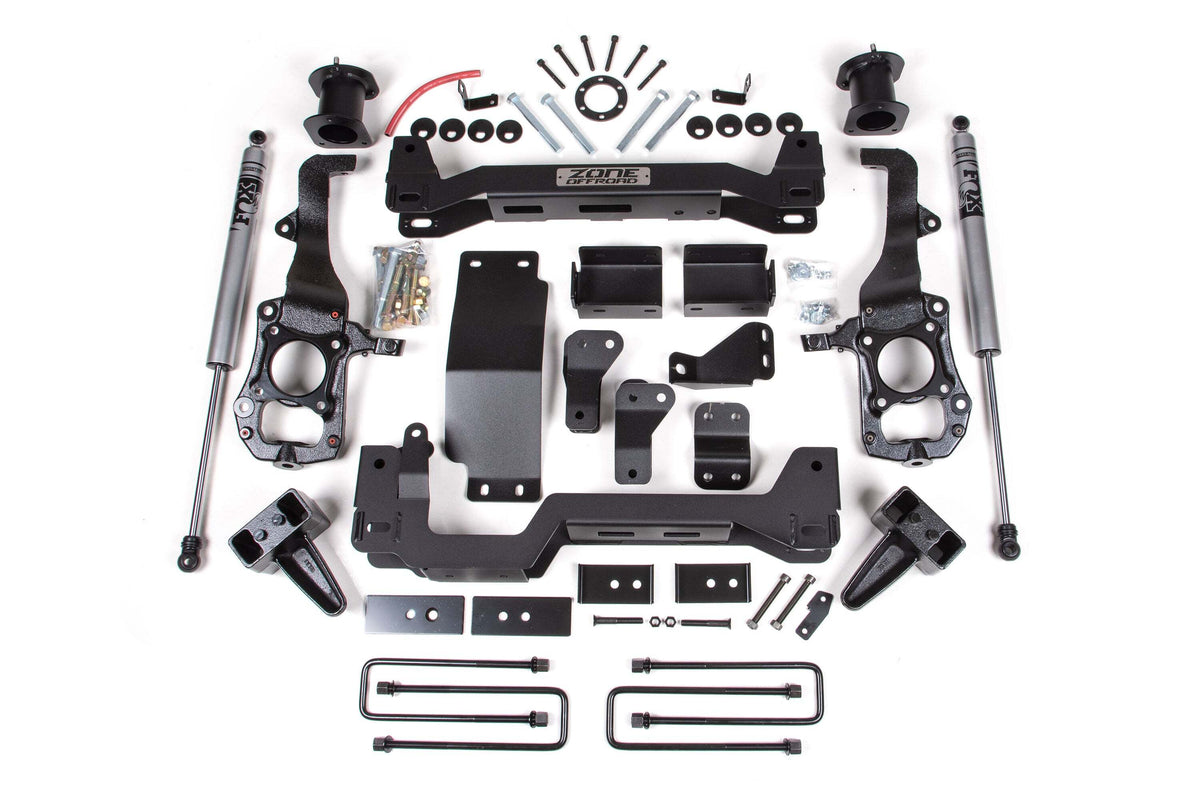 Zone Offroad 4 Suspension Lift Kit 2 Rear Lift Block - Nitro Loaded Struts Nitro Shocks ZONF99LN