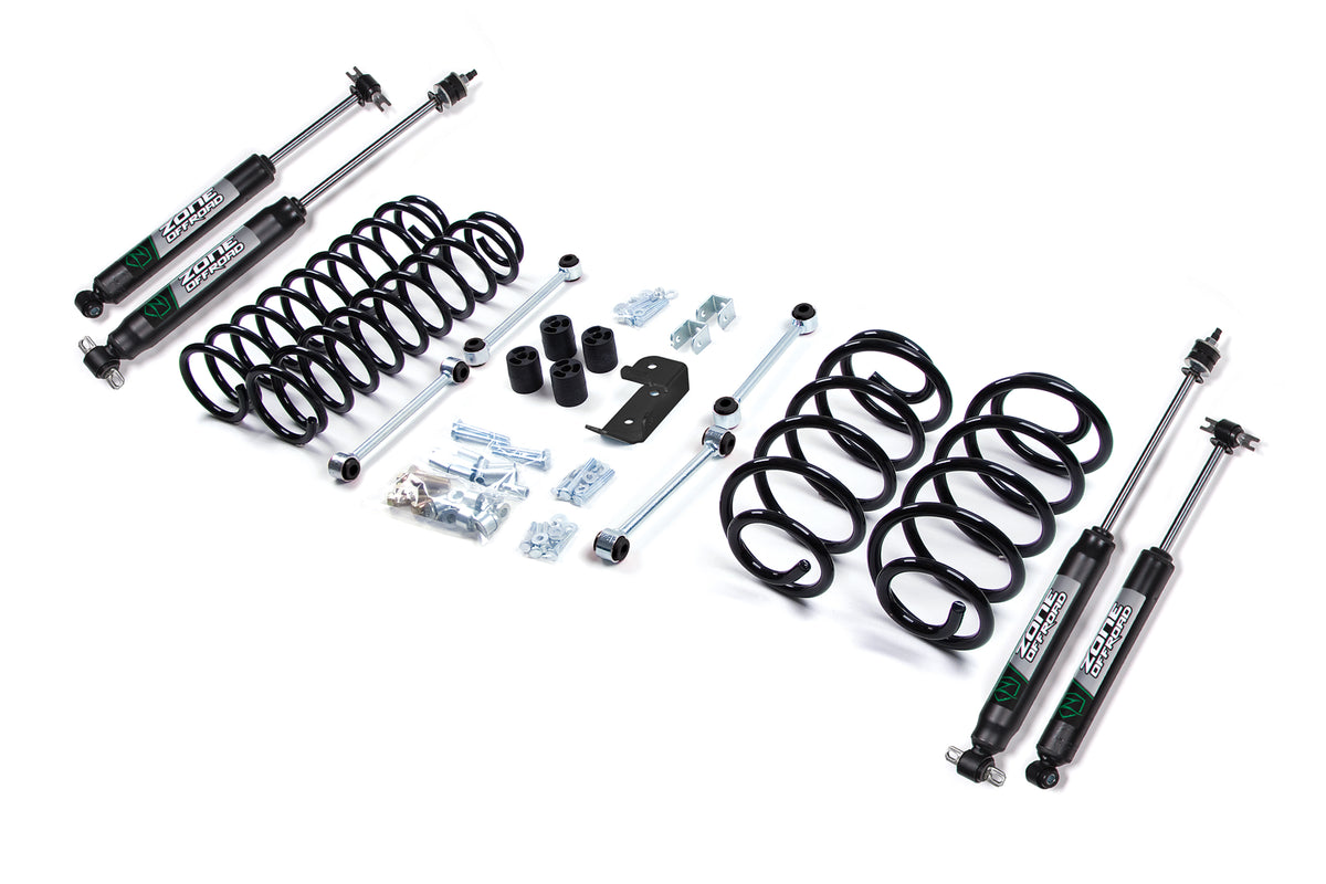 Zone Offroad 1997-2002 Jeep TJ 3 Coil Spring Suspension Lift Kit ZONJ2N