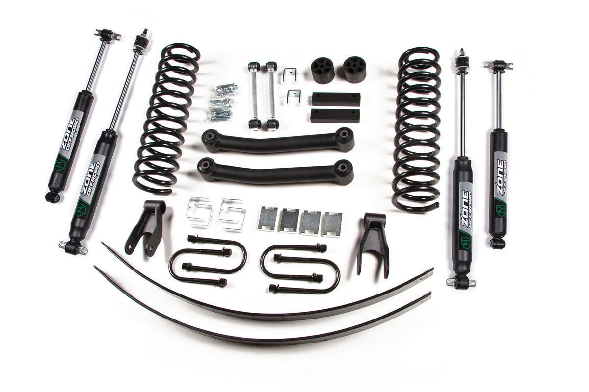 Zone Offroad 1984-2001 Jeep XJ 4wd - 5 Suspension Lift Kit - w/Dana35 Axle ZONJ9N