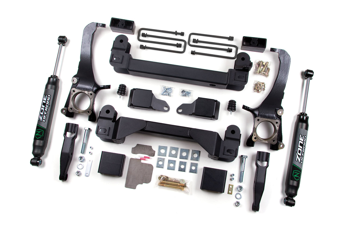 Zone Offroad 2016-2021 Toyota Tundra 5 Suspension System Lift Kit w/ Nitro Shocks ZONT5N
