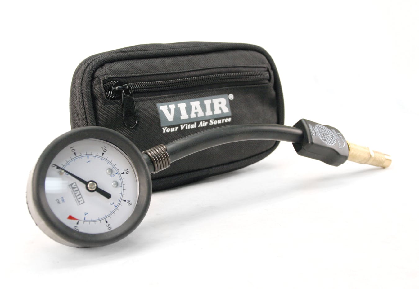 VIAIR 00032 3 in 1 Air Down Gauge  0 to 60 PSI  with Storage Pouch