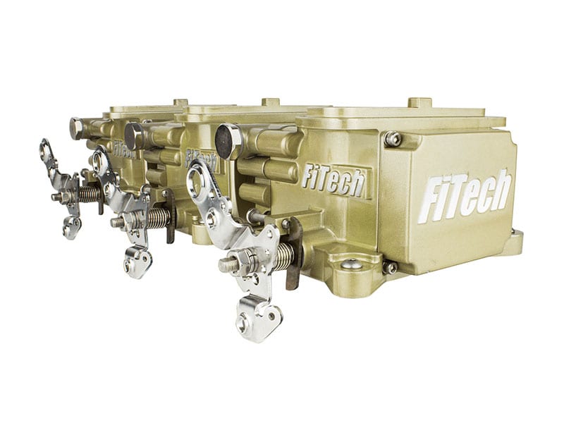 FiTech 39610 Go EFI Tri-Power System Kit (Classic Carburetor Gold, 600 HP, External ECU)