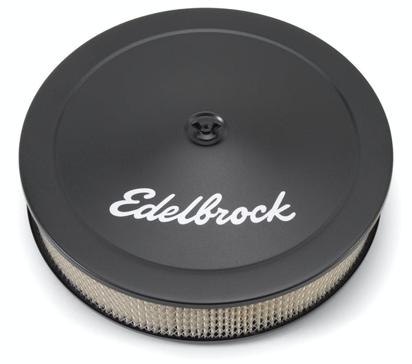 Edelbrock 1223 Pro-Flo Black 14 Round Air Cleaner with 3 Paper Element (Deep Flange)