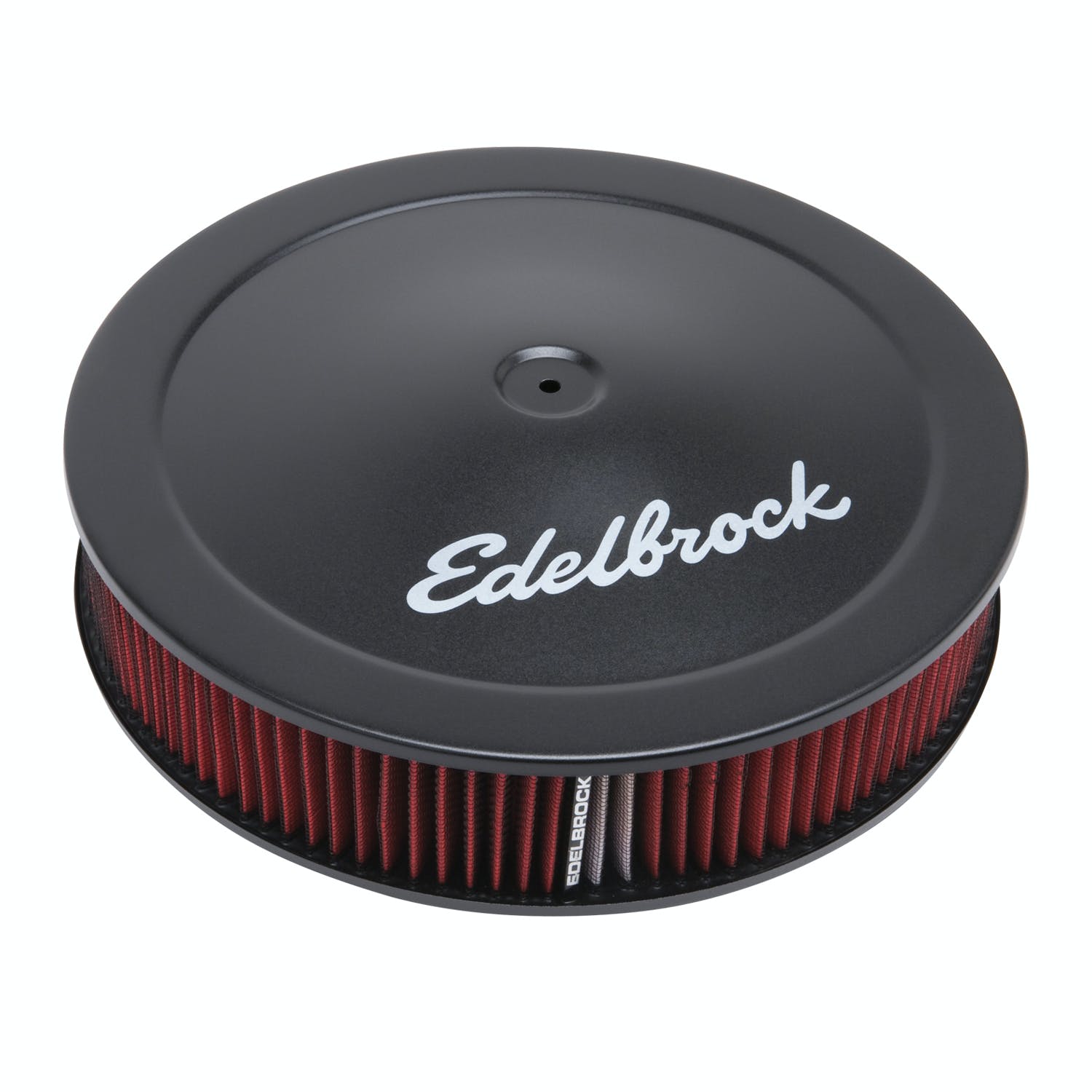 Edelbrock 1225 Pro-Flo Black 14 Round Air Cleaner with 3 Cotton Element (Deep Flange)