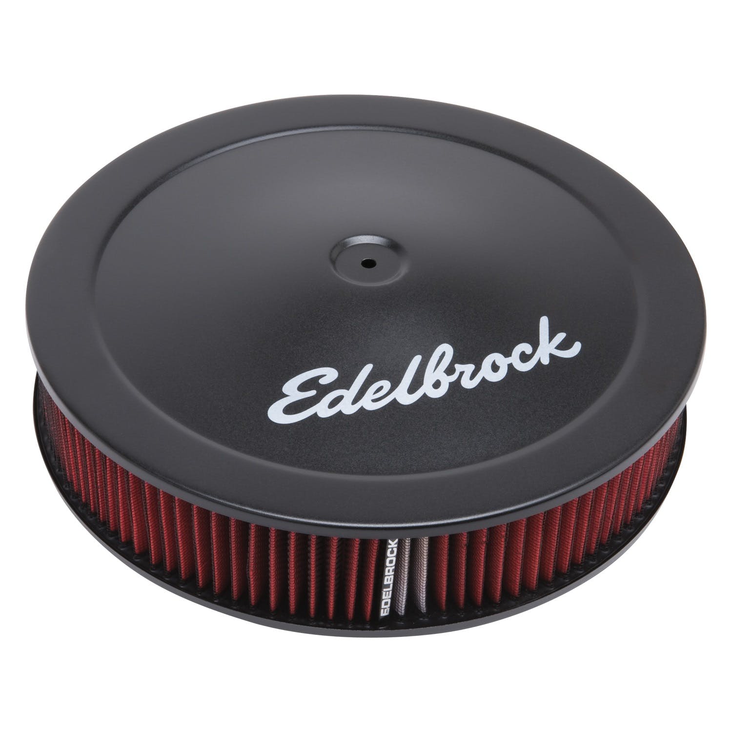 Edelbrock 1225 Pro-Flo Black 14 Round Air Cleaner with 3 Cotton Element (Deep Flange)