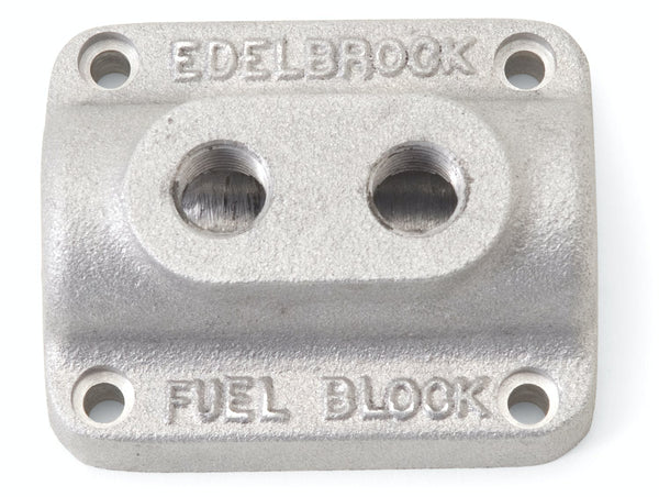 Edelbrock 1280 FUEL BLOCK DUAL CARB AS CAST