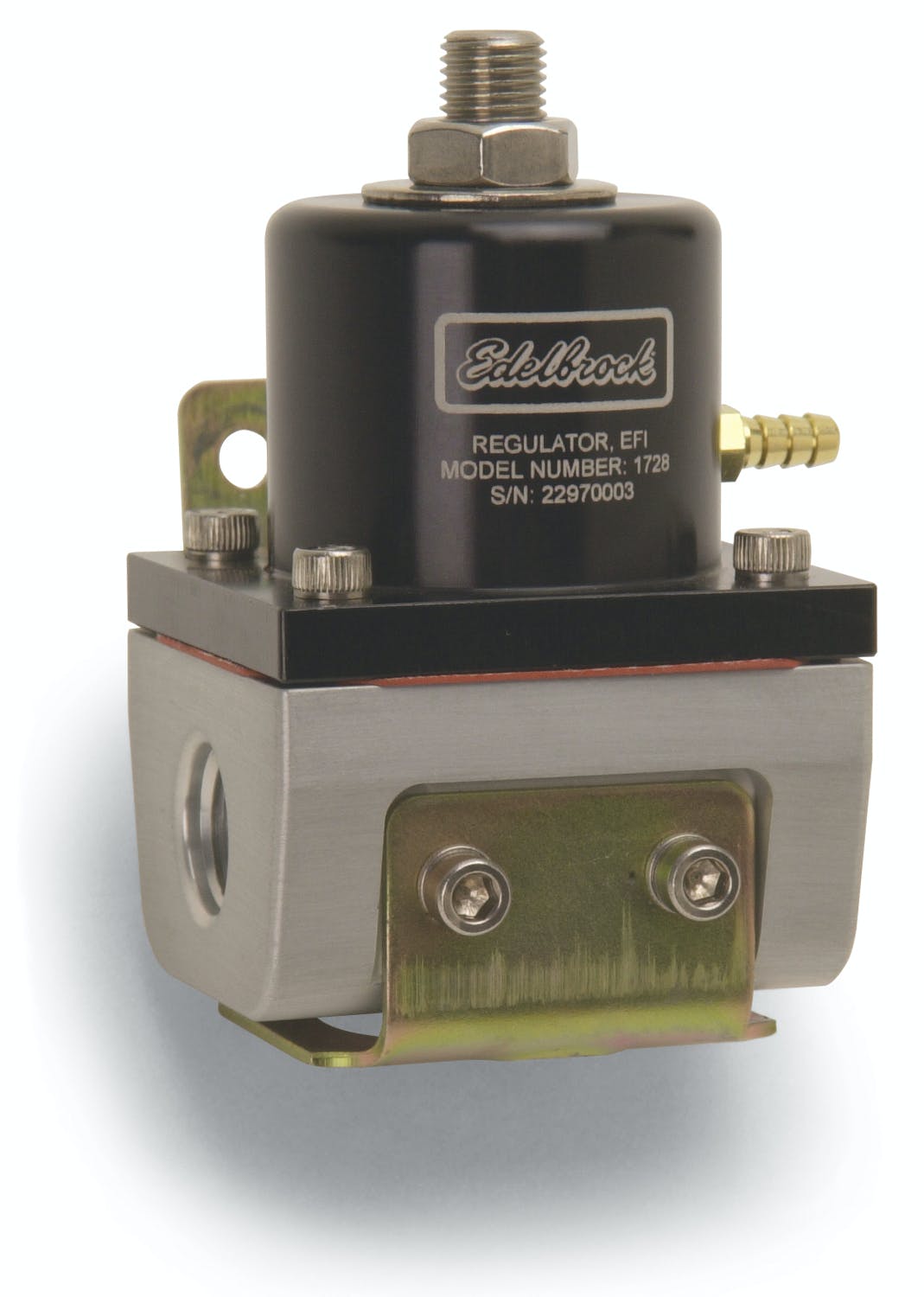 Edelbrock 1728 EFI Fuel Pressure Regulator -6 AN (180 GPH) in Black/Clear Finish