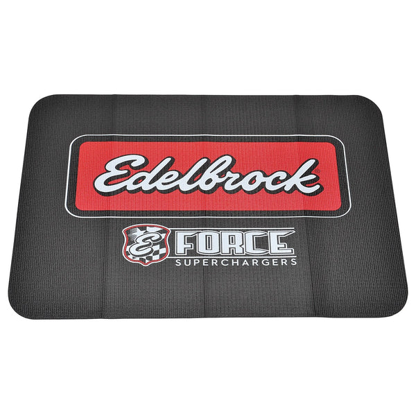 Edelbrock 2324 Racing Fender Cover PVC Foam Mat 2 color printed Edelbrock Racing logo
