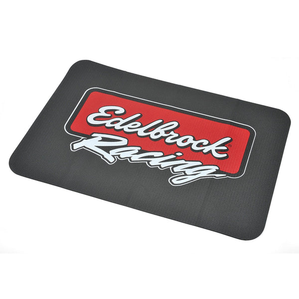 Edelbrock 2324 Racing Fender Cover PVC Foam Mat 2 color printed Edelbrock Racing logo
