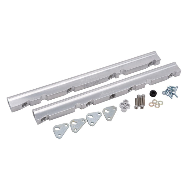 Edelbrock 3628 Fuel Rail Kit for Ford 5.0L 3/8 NPT in Clear Finish