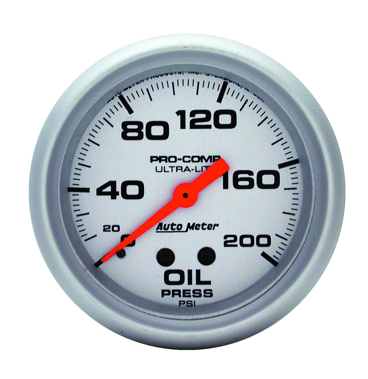 AutoMeter Products 4422 Gauge; Oil Pressure; 2 5/8in.; 200psi; Mechanical; Ultra-Lite