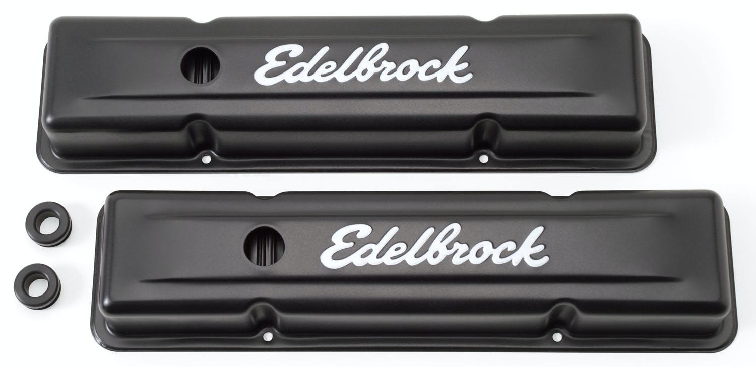 Edelbrock 4443 Signature Series Valve Covers for Chevrolet 262-400 59-86