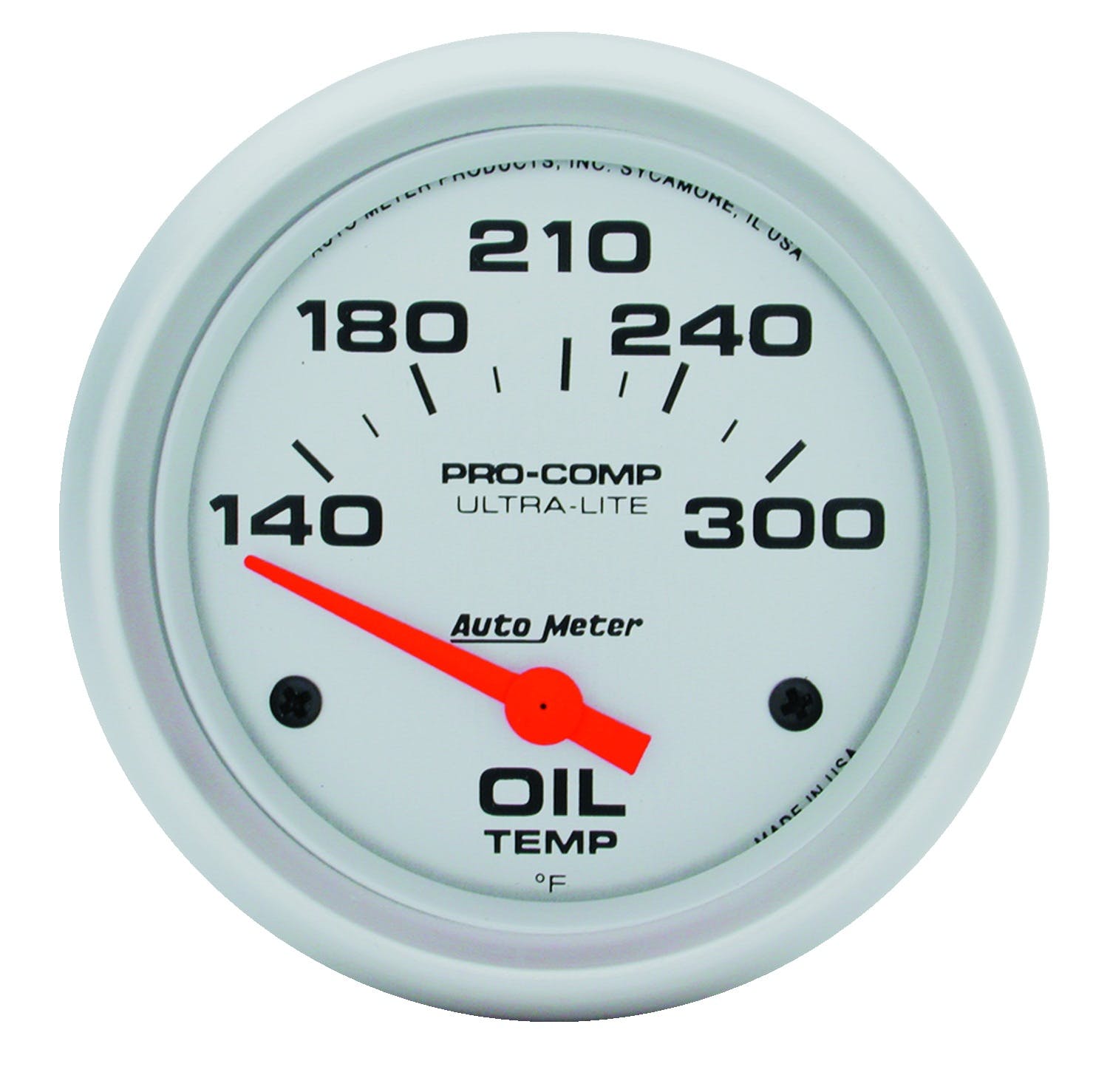 AutoMeter Products 4447 GAUGE; OIL TEMP; 2 5/8in.; 140-300° F; ELECTRIC; ULTRA-LITE