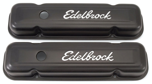 Edelbrock 4453 Signature Series Valve Covers for Pontiac 301-326-350-389-400-421-455