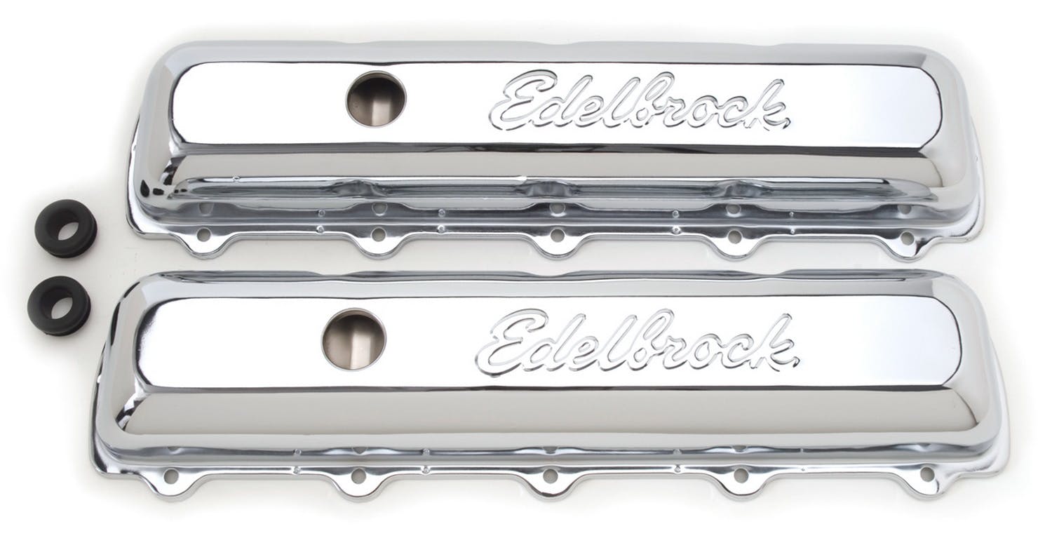 Edelbrock 4485 Signature Series Valve Covers for Oldsmobile 350-455 V8