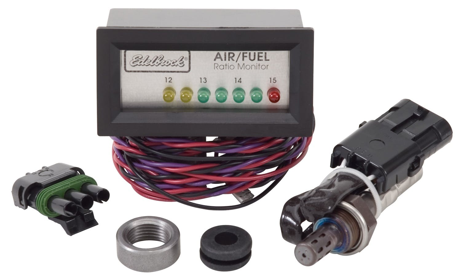 Edelbrock 6593 Narrow Band LED Air/Fuel Ratio Monitor Complete Kit