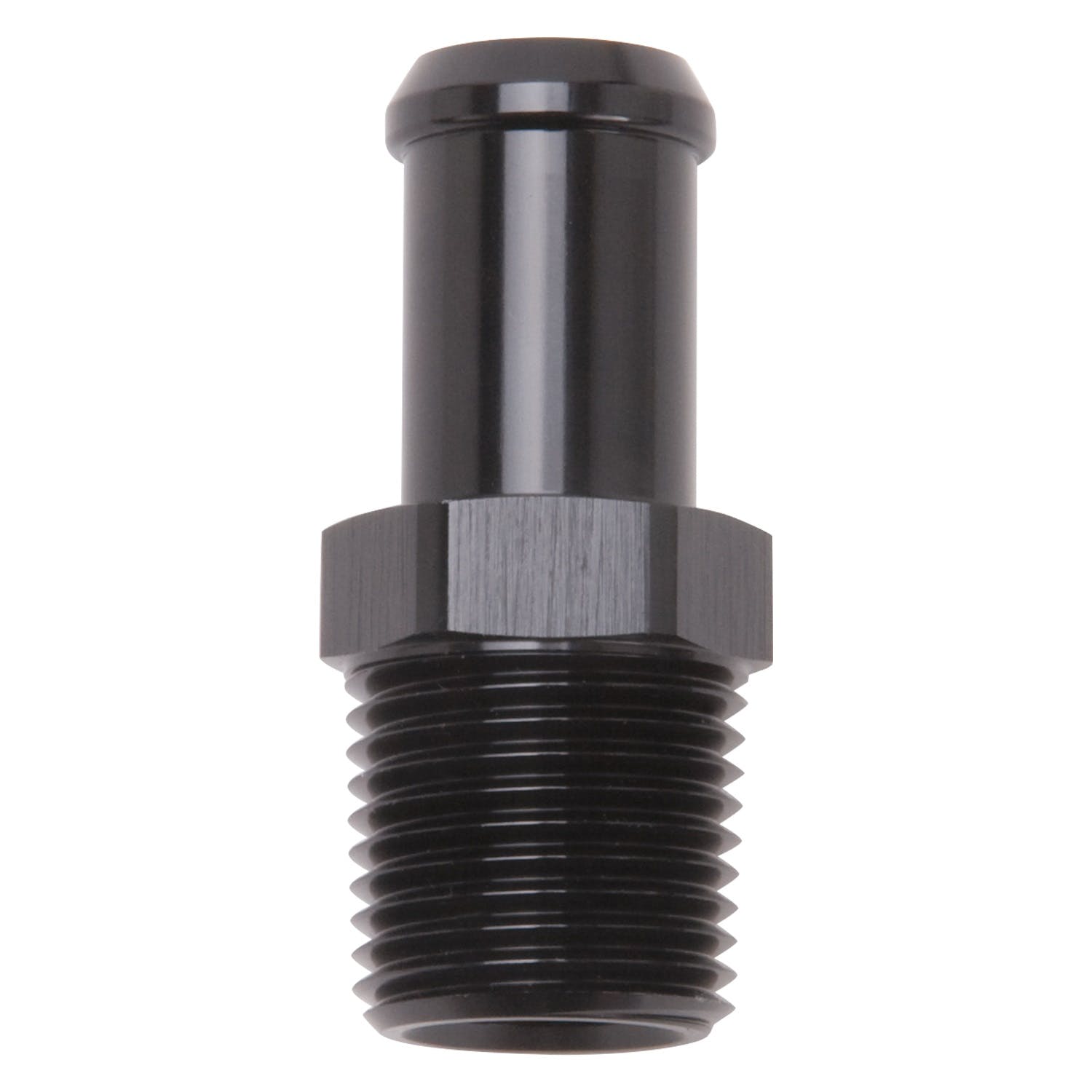 Edelbrock 8159 Heater Hose End Fitting - Straight with 1/2 NPT and 5/8 Barb.