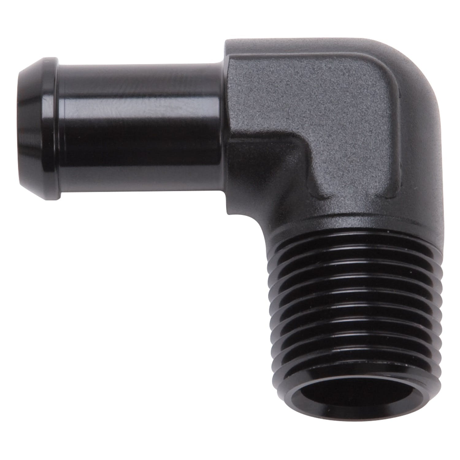 Edelbrock 8178 Heater Hose End Fitting - 90 DEG with 1/2 NPT and 5/8 Barb.