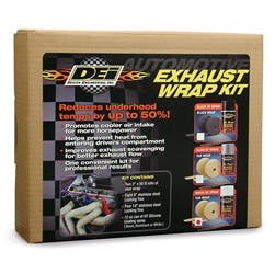 Design Engineering, Inc. 10111 Exhaust Wrap Kit - with Tan Wrap and White HT Silicone Coating