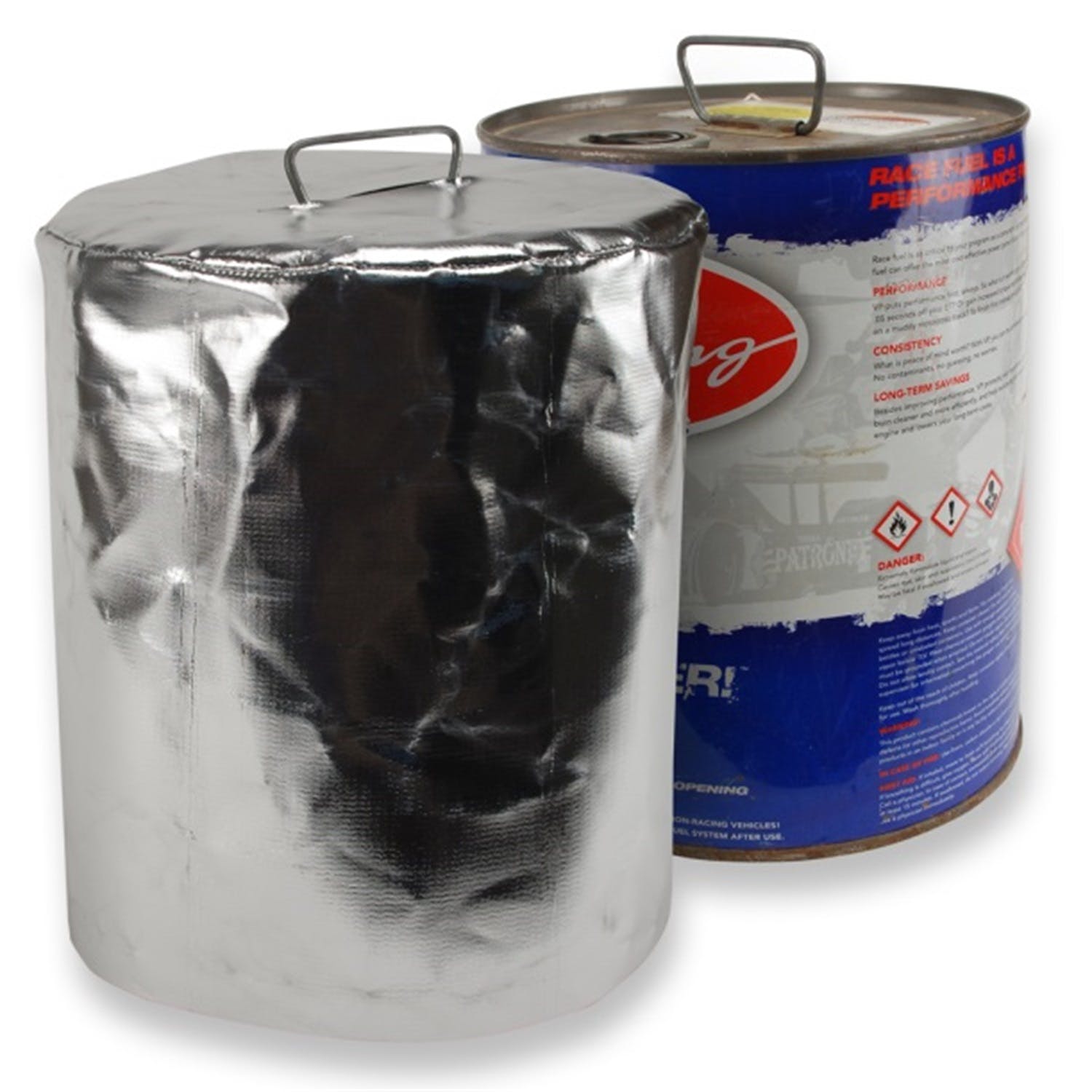 Design Engineering, Inc. 10467 Reflective Aluminized 5 Gallon Metal Round Race Fuel Can Cover
