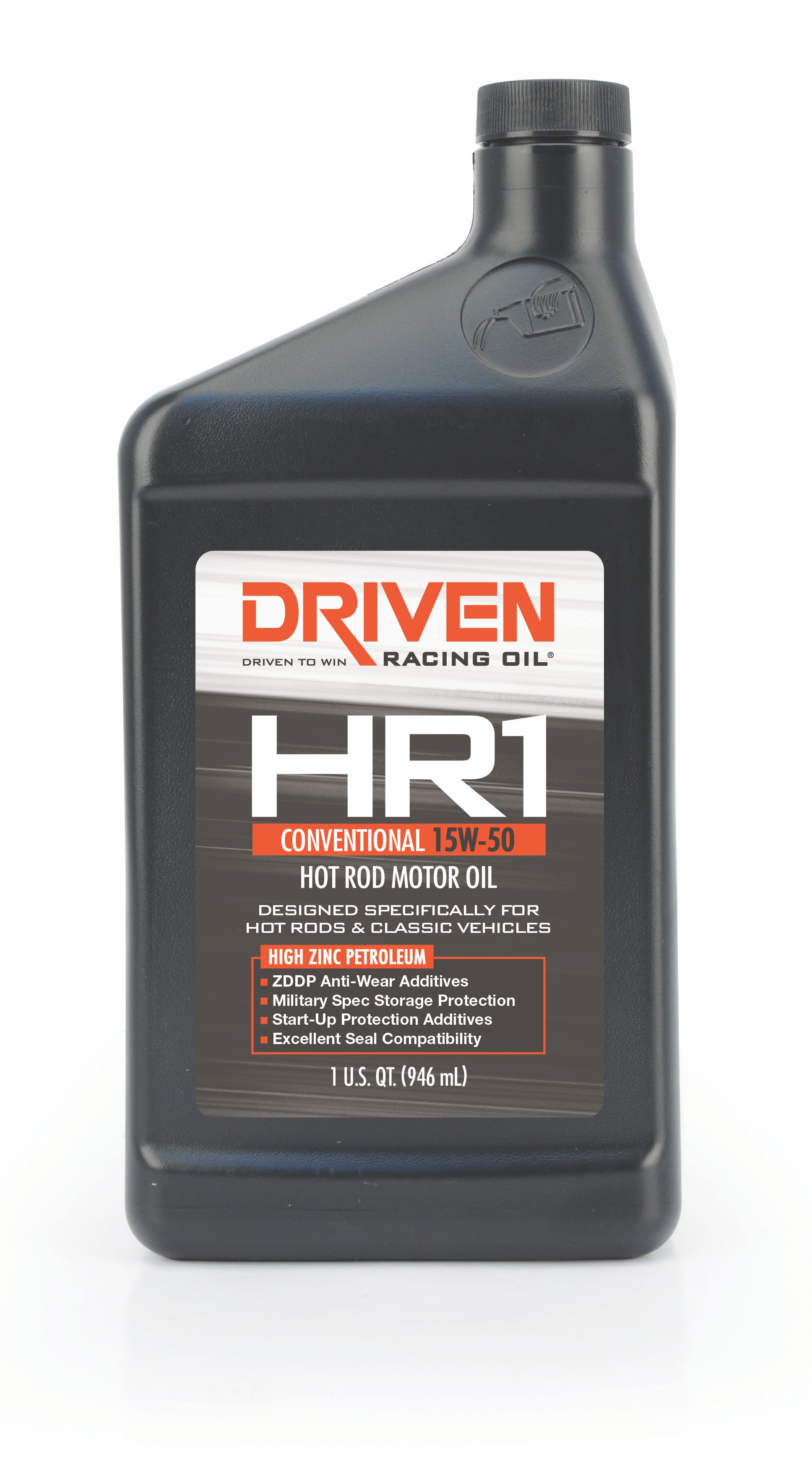 Driven Racing Oil 02106 HR1 15W-50 Conventional Hot Rod Oil (1 qt. bottle)