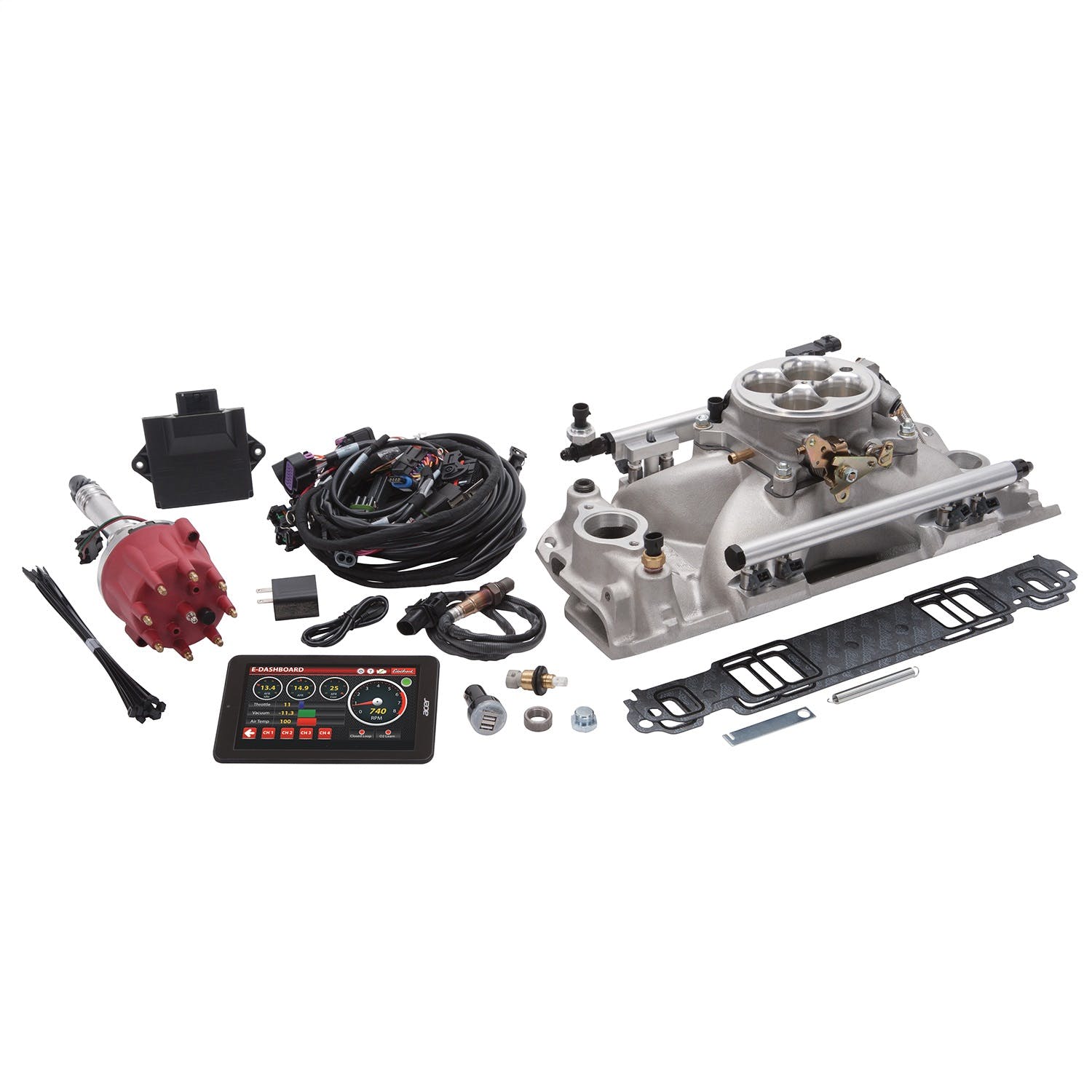 Edelbrock 35760 PRO FLO 4 FUEL INJECTION KIT SBC 1986 and EARLIER 450 HP Max