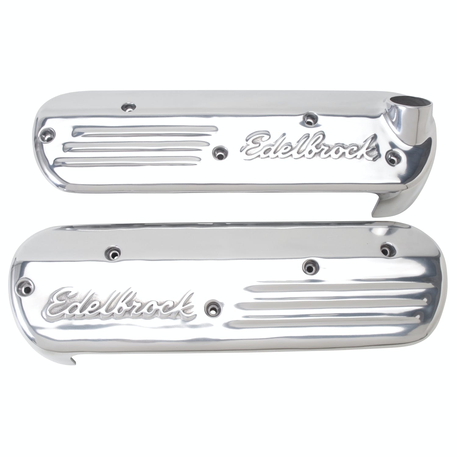 Edelbrock 41181 LS Series Coil Covers in Polished Finish (3-3/8 Overall Height)