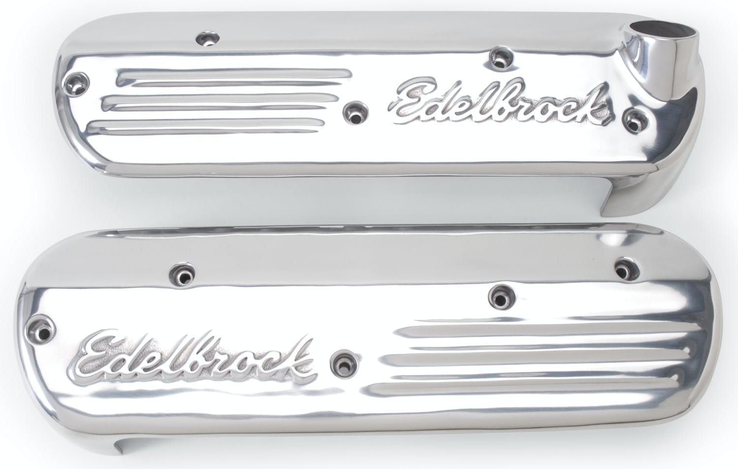 Edelbrock 41181 LS Series Coil Covers in Polished Finish (3-3/8 Overall Height)