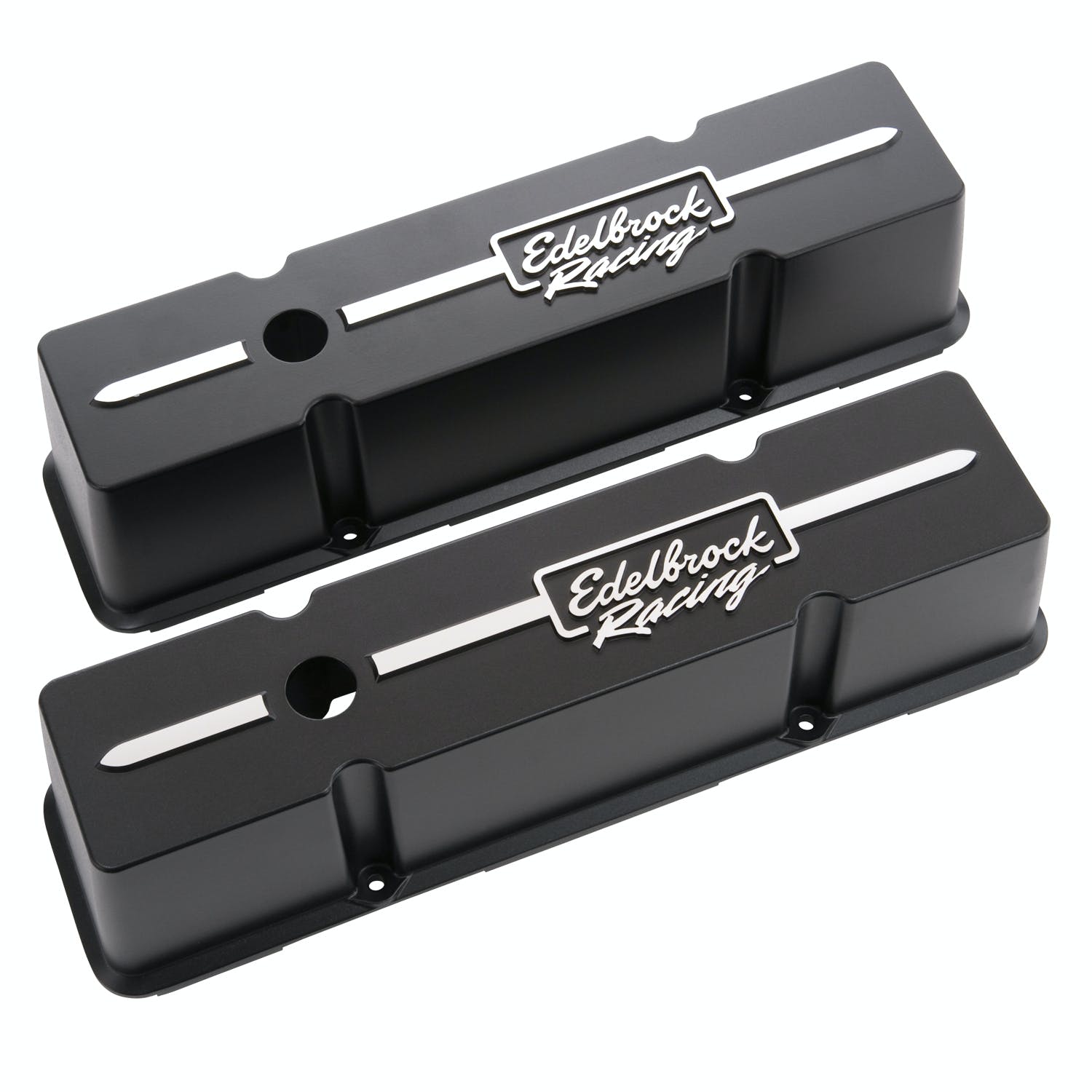 Edelbrock 41643 Racing Series Valve Covers for Chevy 262-400 V8 1959-86.