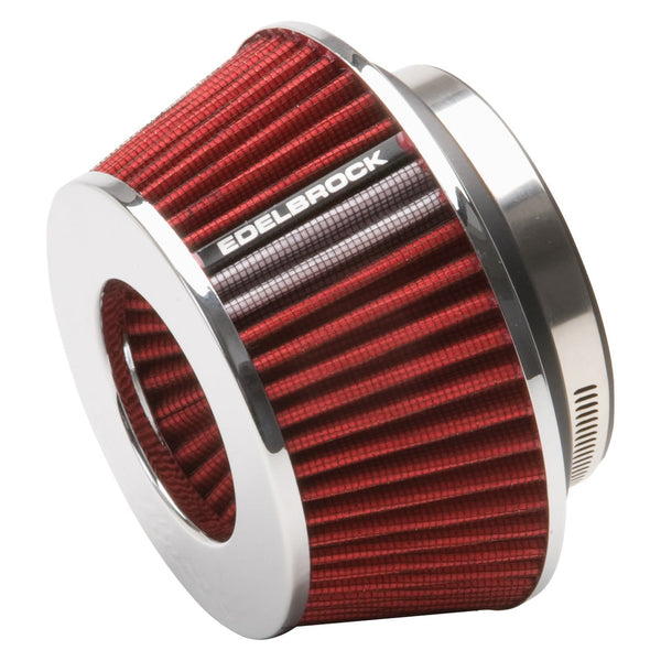 Edelbrock 43611 Pro-Flo Universal Red Compact Conical Air Filter with 3, 3.5, and 4 Inlet