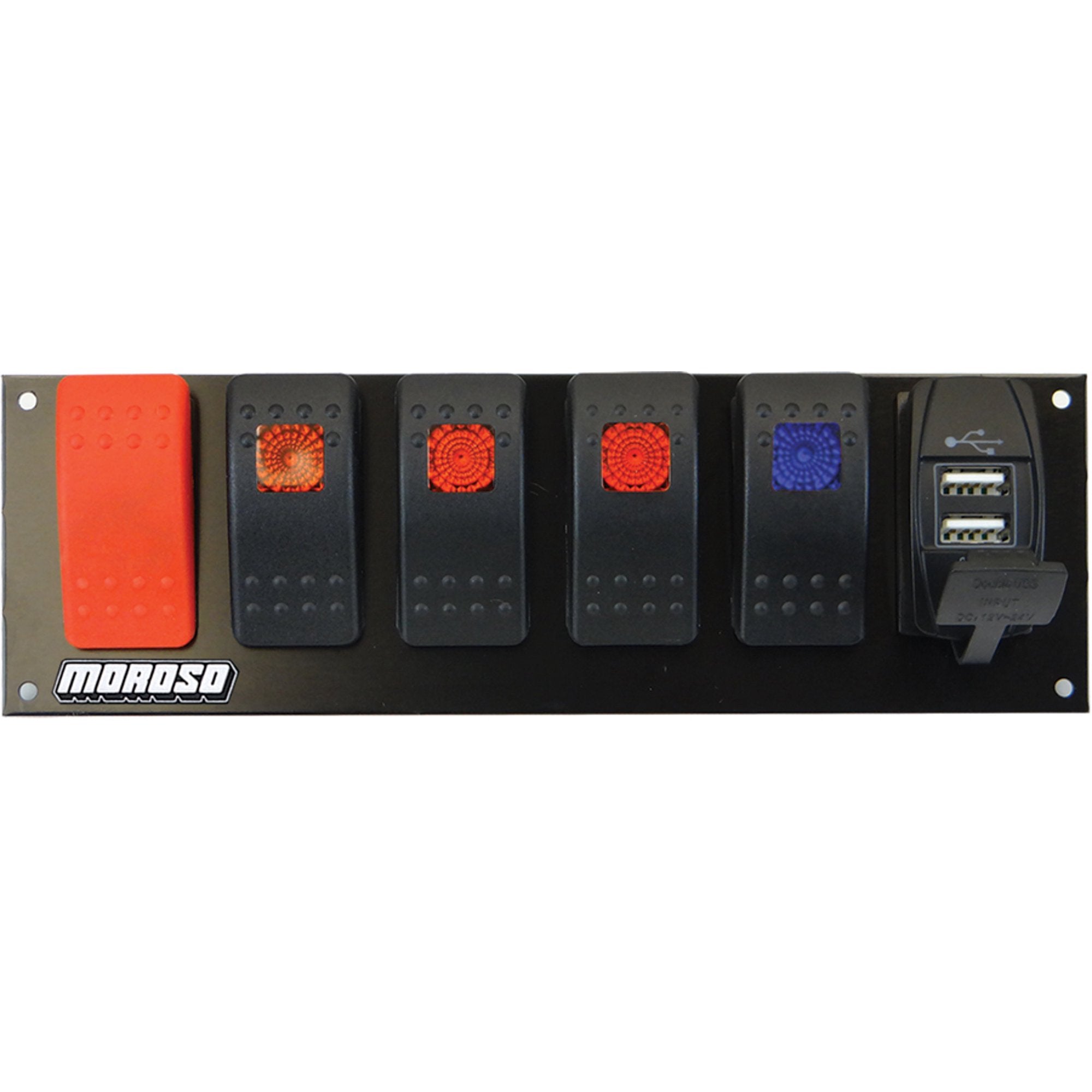 Moroso 74195 Switch Panel, Rocker, Usb Port