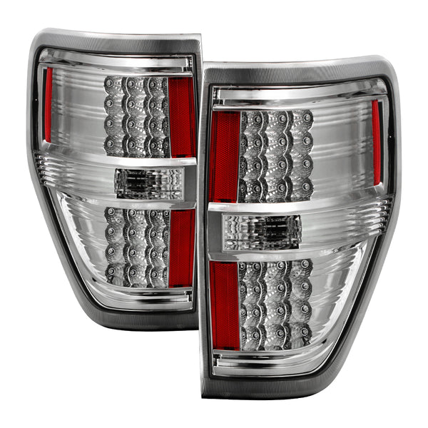 XTUNE POWER 9025631 Ford F150 09 14 LED Tail Lights Chrome