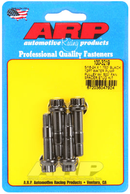 ARP 100-3219 5/16-24 X 1.750 black 12pt water pump pulley w/ .500 fan spacer stud kit