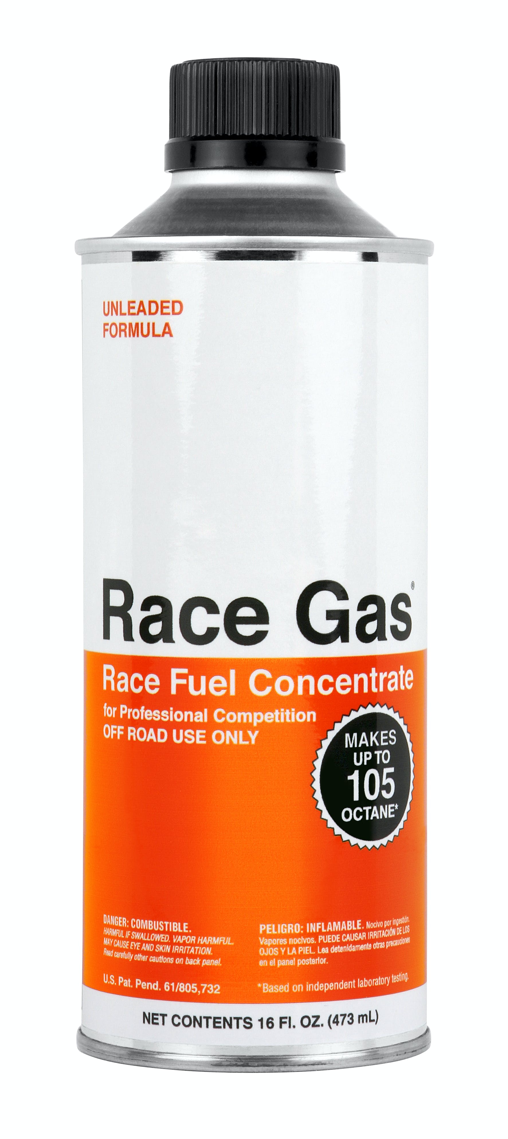 Race Gas 100016 Race Gas® Race Fuel Concentrate (up to 105 Octane, (1) 16 oz. Can)