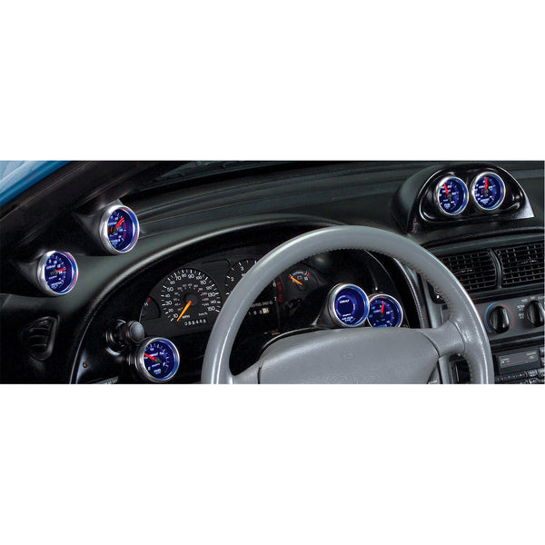 AutoMeter Products 10001 Dual Gauge Dash Pod 2 1/16 in. Mount On Top Of Stock Dash Black