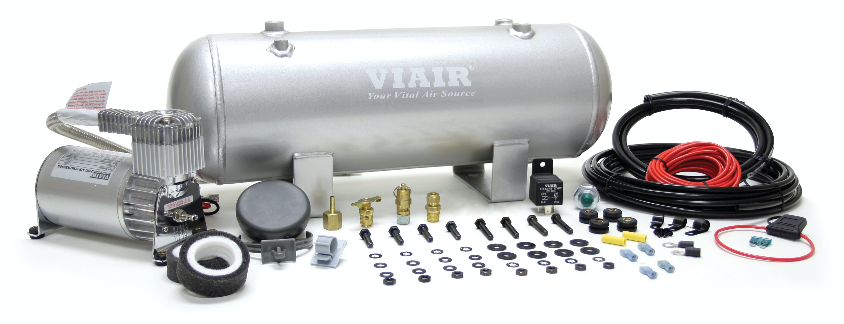 VIAIR 10002 Quarter Duty Onboard Air System 150 PSI Compressor 12V 2.0 Gal. Tank