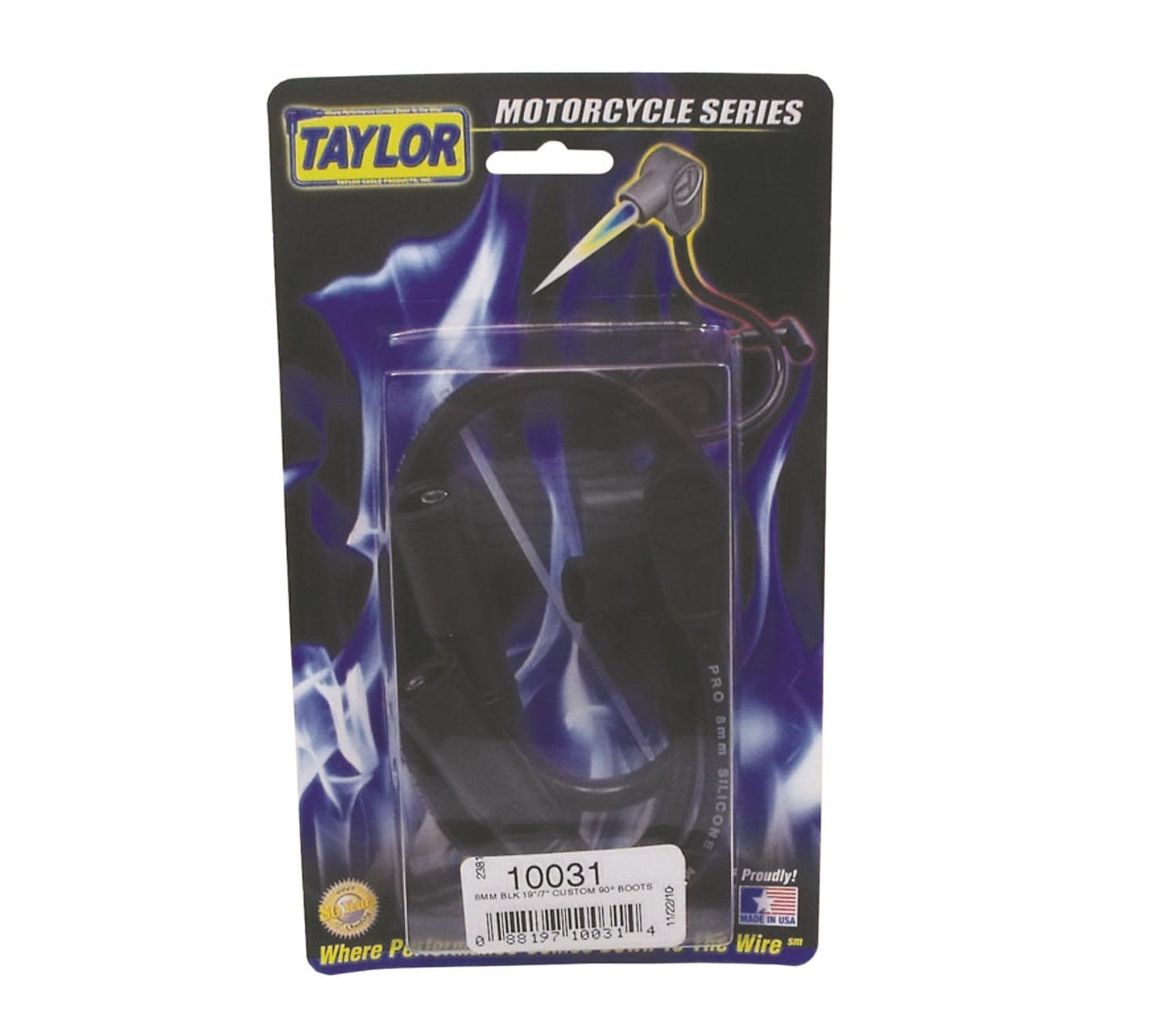 Taylor Cable Products 10031 8mm Spiro-Pro black 19/7in custom MC 90
