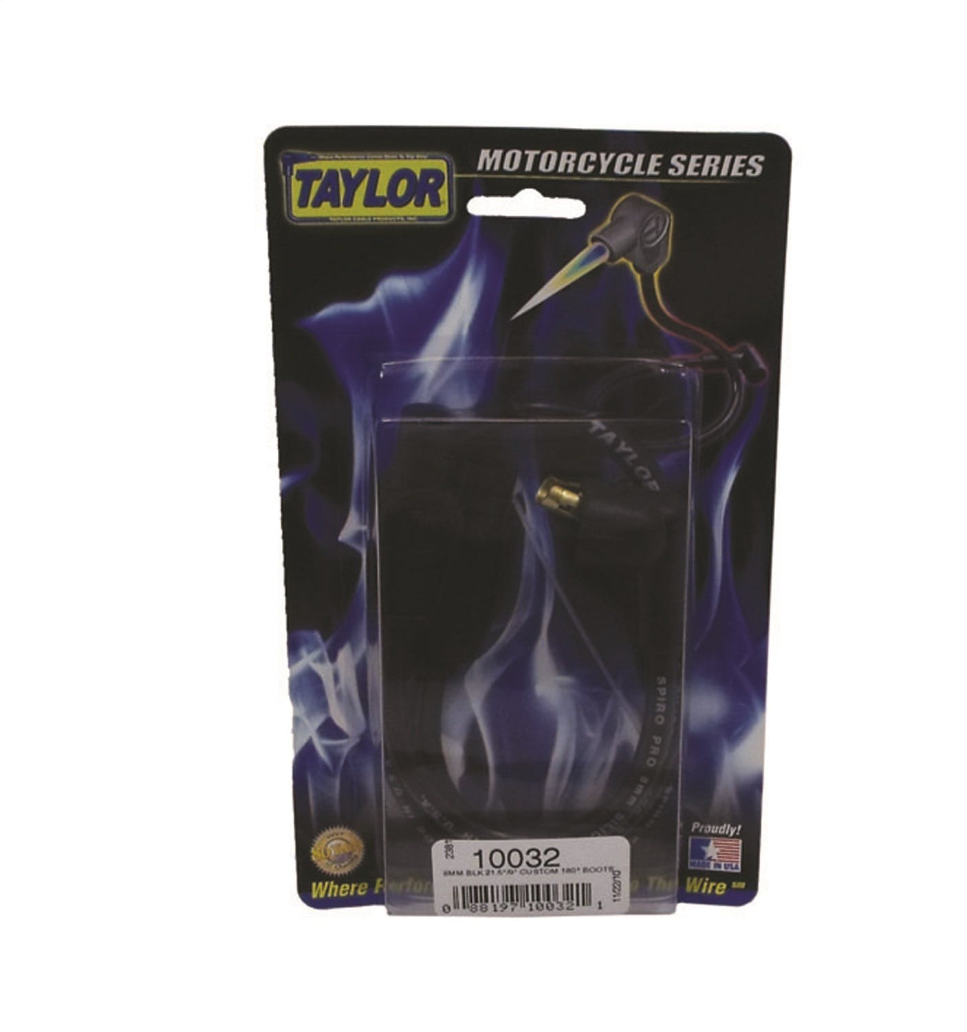 Taylor Cable Products 10032 8mm Spiro-Pro black 21.5/9in custom MC 180