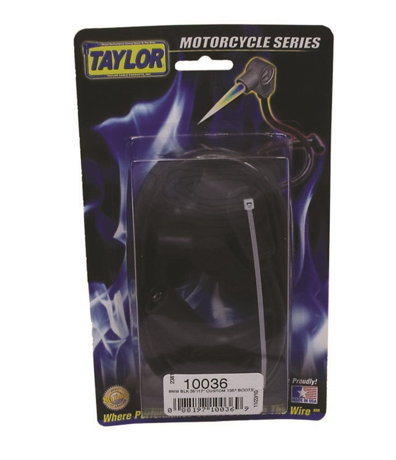 Taylor Cable Products 10036 8mm Spiro-Pro black 35/17in custom MC 135