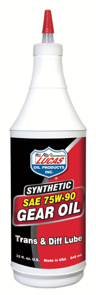Lucas OIL Synthetic SAE 75W-90 Trans & Diff Lube (1 QT) 20047