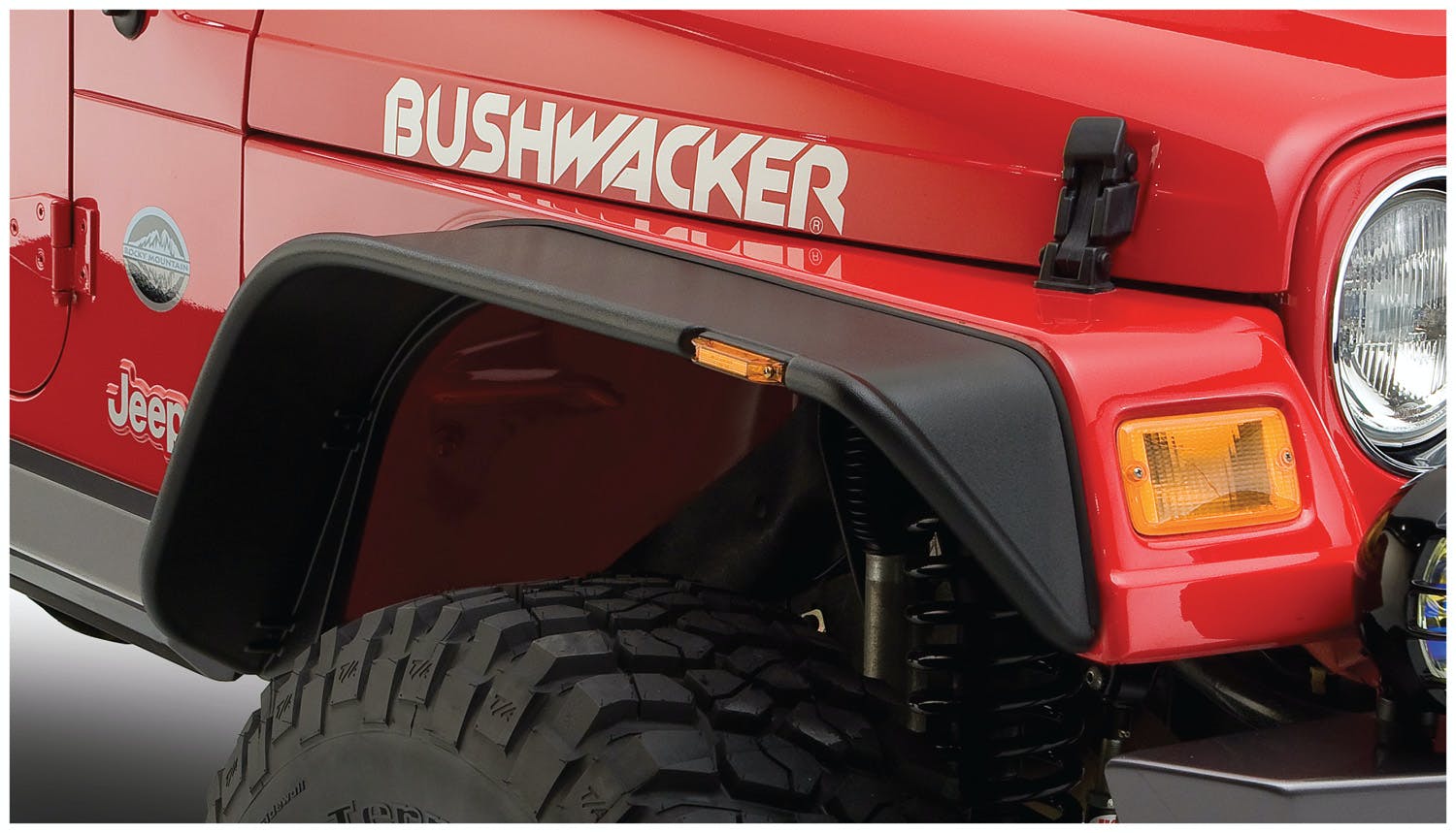 Bushwacker 10055-07 Flat Style Jeep Fender Flares, 2pc