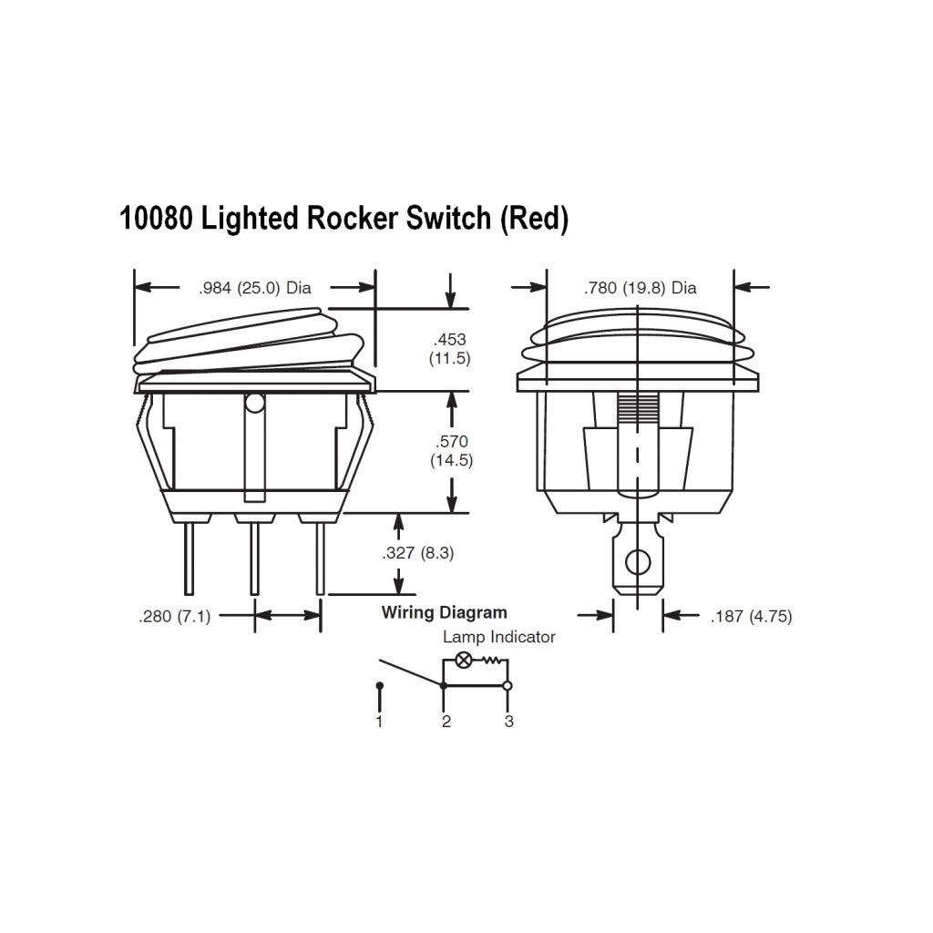 BrightSource Lighted Rocker Switch 10080