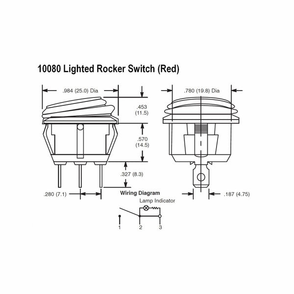 BrightSource Lighted Rocker Switch 10080